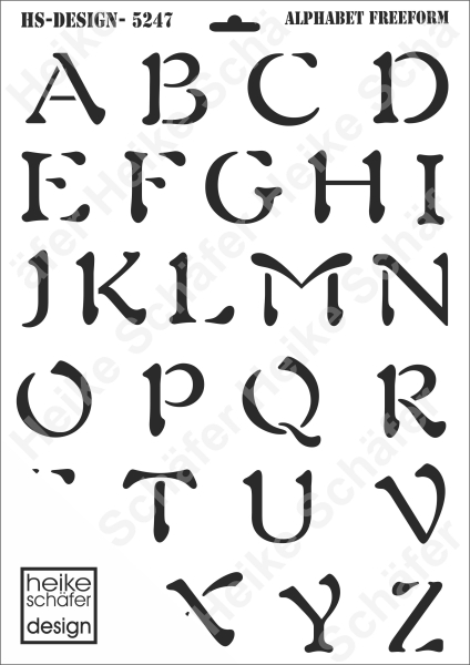 Schablone-Stencil A3 463-5247 Alphabet Freeform